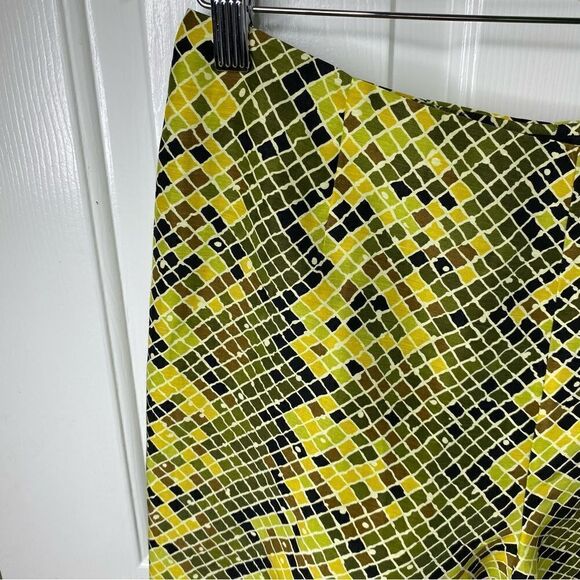 Dana Buchman Pistachio Green Snakeskin Print Silk Blend Pant Size 12 EUC - Picture 3 of 8